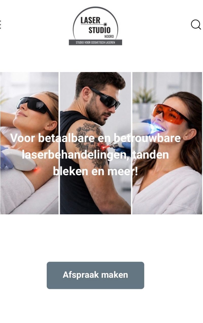 Website Laserstudio Noord Assen gerealiseerd door NJM Media