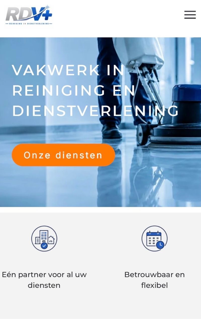 Website RDV Plus Groningen reiniging en dienstverlening gerealiseerd door NJM Media