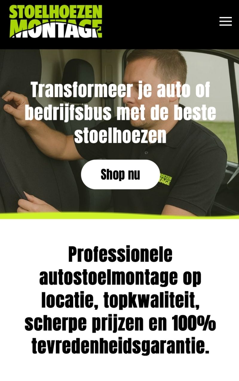Website en webshop Stoelhoezenmontage.com Assen gerealiseerd door NJM Media