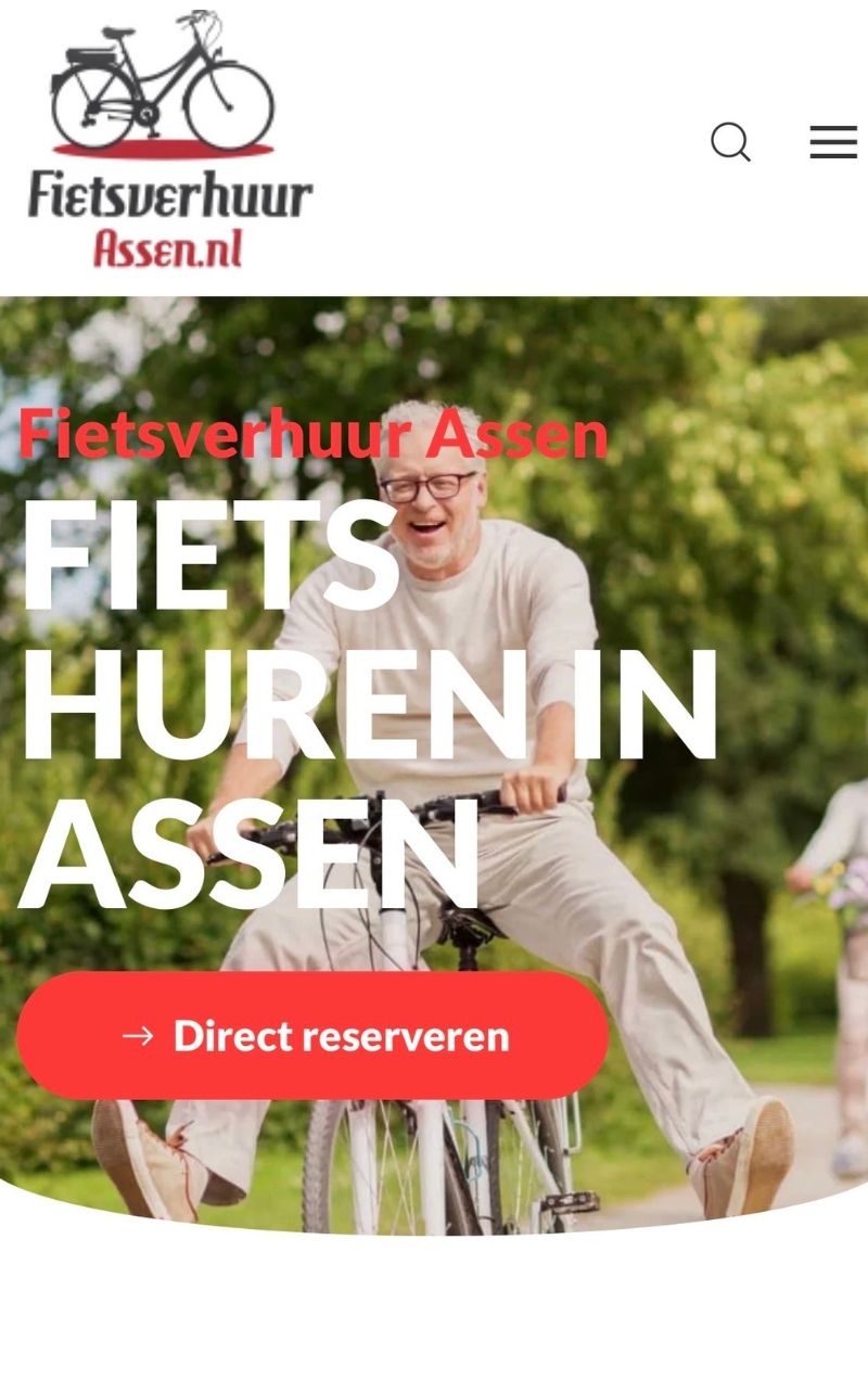 Website FietsverhuurAssen.nl gerealiseerd door NJM Media