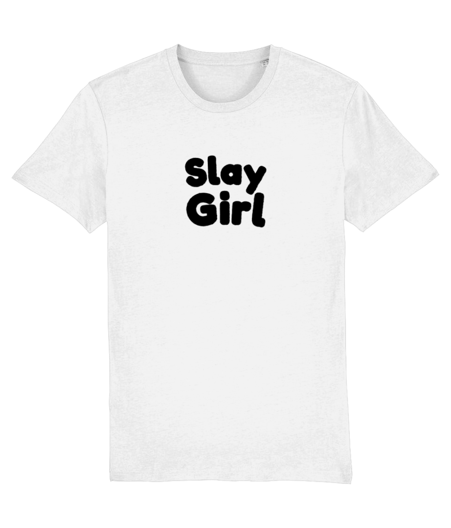 Straattaal T-shirt Slay Girl (wit)