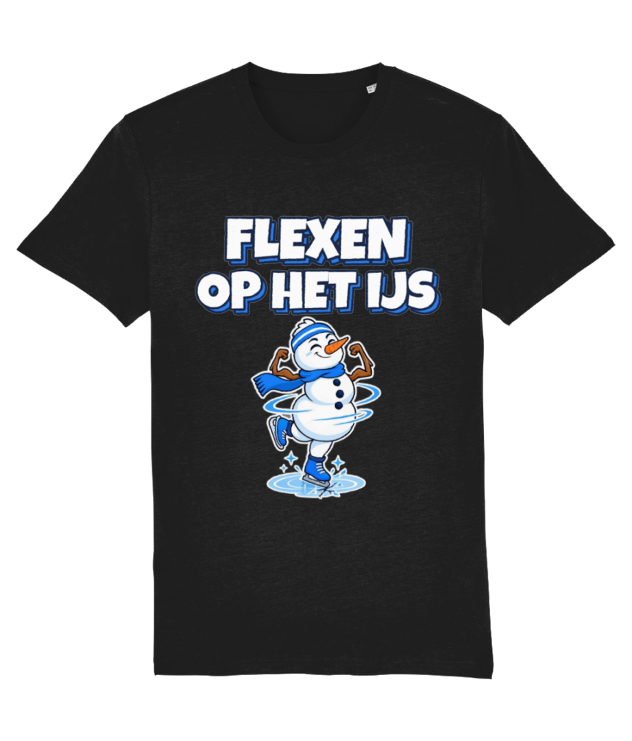 Winter T-shirt Flexen op het IJs, productweergave van het ontwerp