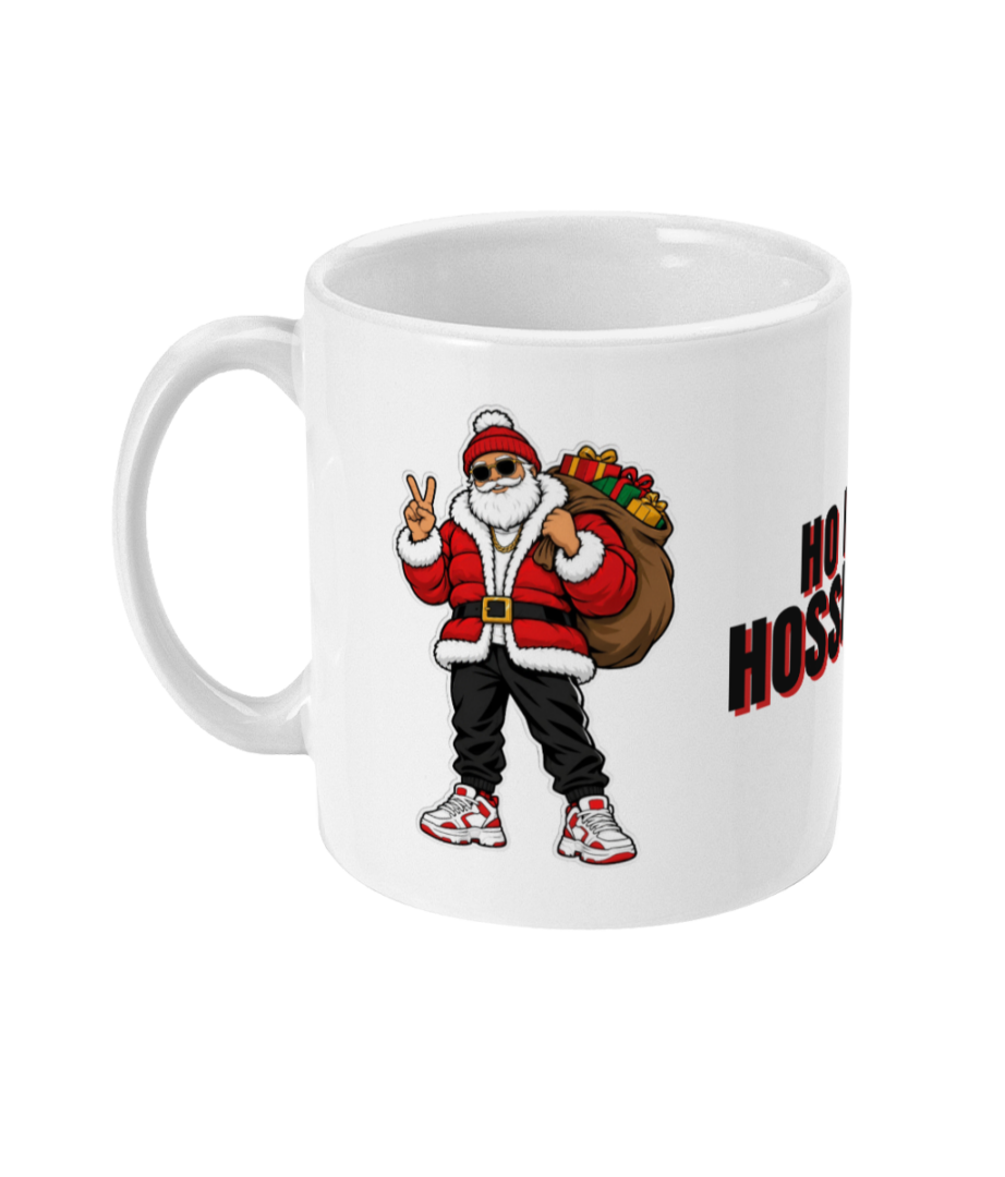 Street Christmas mok Ho Ho Hosselen, productweergave van het ontwerp