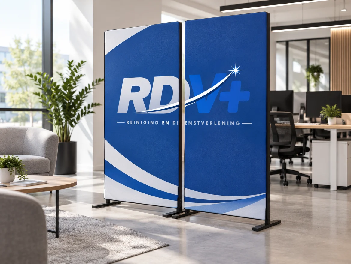 Akoestische roomdividers in een kantoor, ontwerp voor RDV+