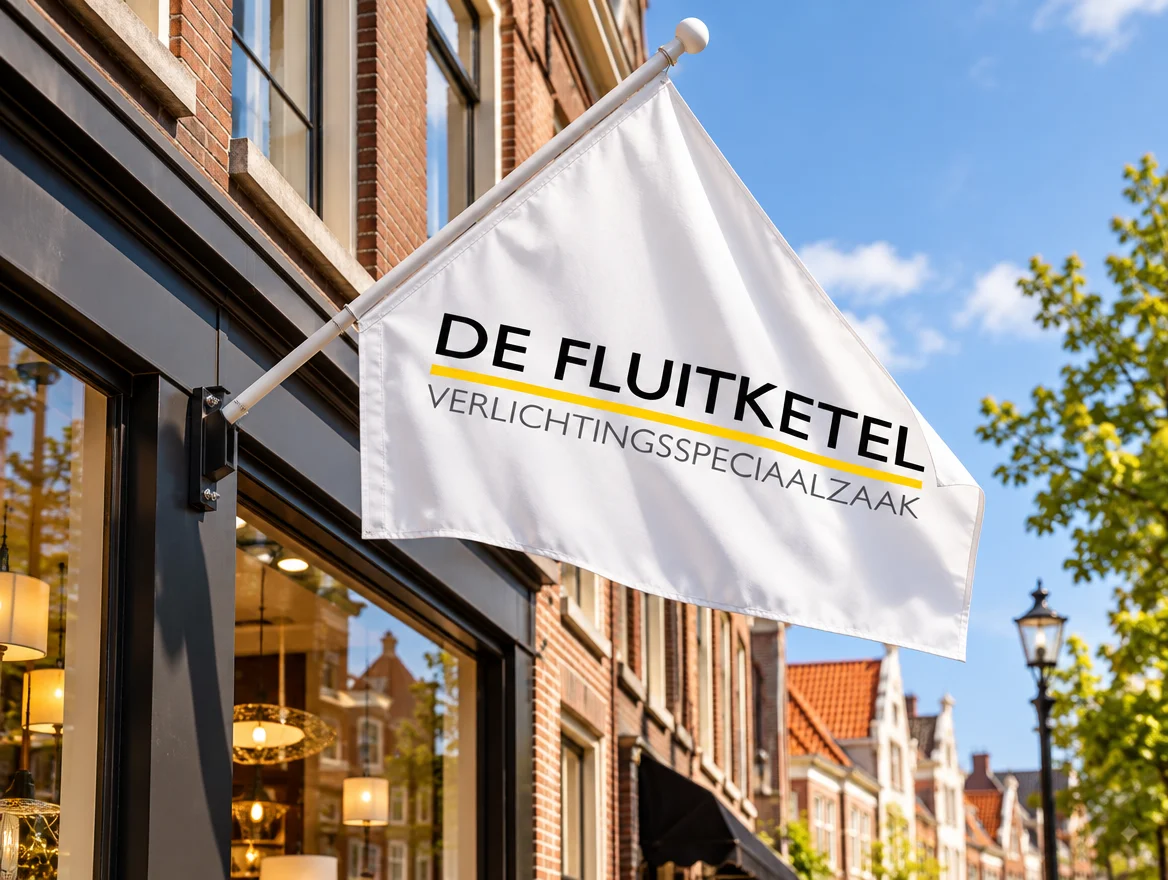 Gevelvlag aan een winkelpand, ontwerp voor De Fluitketel