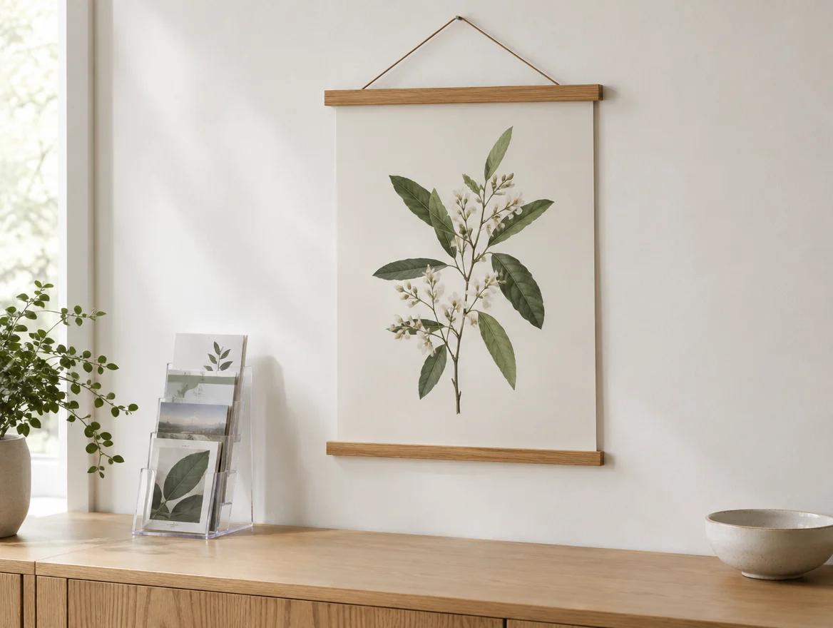 Posterhanger met poster aan de wand (impressie)