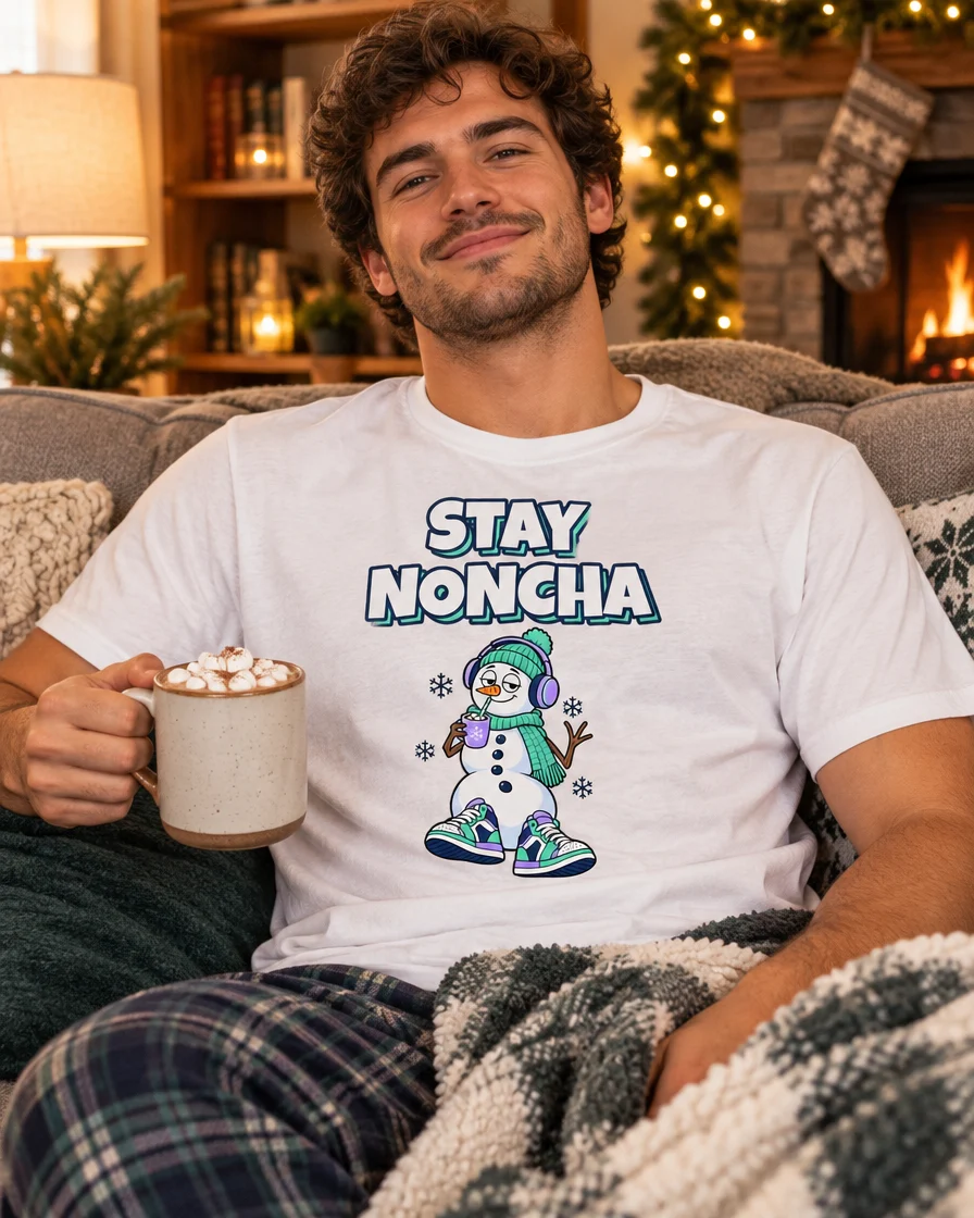 Toepassingsvoorbeeld: T-shirt Stay Noncha met sneeuwpop